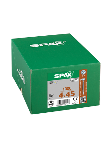 Universalschraube Rückwandkopf 4x45mm,Vollgw,Kreuzschlitz Z2,WIROX - SPAX
