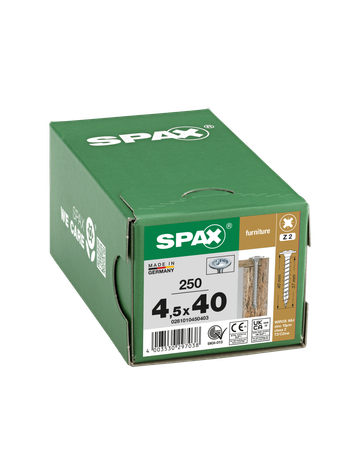 Rückwandkopf Kreuzschl. Z2 VG WIROX 4,5 x 40 mm - SPAX