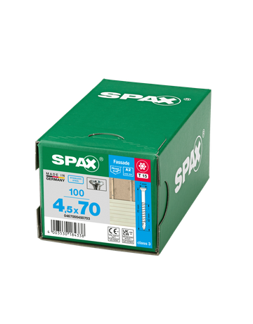 SPAX, Fassadenschraube, kleiner Linsensenkkopf, T-STAR plus, CUT, TG, Edelstahl A2 - SPAX - 2