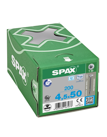 SPAX, Universalschraube, Linsensenkkopf, T-STAR plus, VG, Edelstahl A2 - SPAX - 5