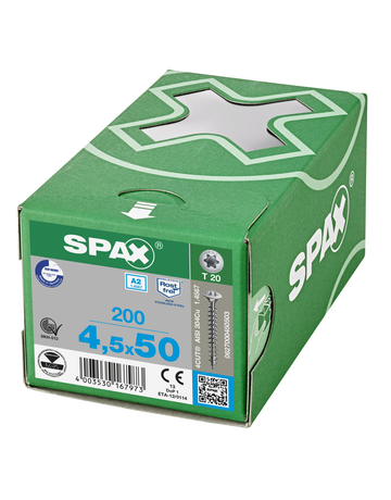 SPAX, Universalschraube, Linsensenkkopf, T-STAR plus, VG, Edelstahl A2 - SPAX - 6