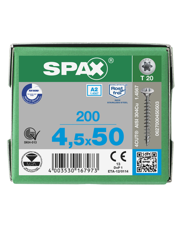 SPAX, Universalschraube, Linsensenkkopf, T-STAR plus, VG, Edelstahl A2 - SPAX - 7