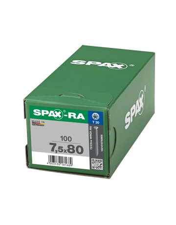SPAX-RA, Rahmenanker, Flachsenkkopf, T-STAR plus, VG, galv. blank verzinkt - SPAX - 4