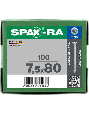 SPAX-RA, Rahmenanker, Flachsenkkopf, T-STAR plus, VG, galv. blank verzinkt - SPAX - 5