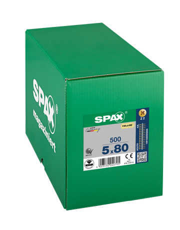 SPAX, Universalschraube, magaziniert, Senkkopf, Kreuzschlitz Z, 4CUT, VG, YELLOX - SPAX - 5