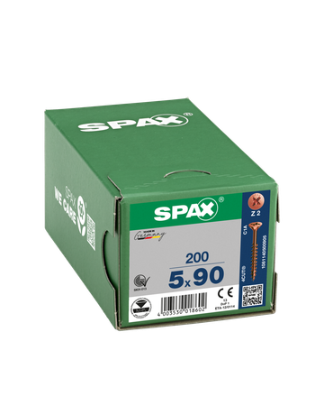 SPAX, Universalschraube, Senkkopf, Kreuzschlitz Z, 4CUT, TG, brüniert - SPAX - 5