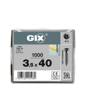 GIX-A Trompetenk. H2 Feingw. phosph. 3,5 x 40 mm - SPAX - 5