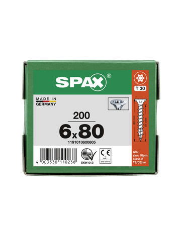 SPAX, Universalschraube, Senkkopf, T-STAR plus, VG, WIROX - SPAX - 6