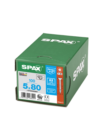 SPAX, Universalschraube, Senkkopf, T-STAR plus, VG, Edelstahl A2 - SPAX - 6