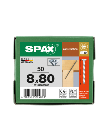 SPAX-S Senkmultikopf T-STAR PLUS T40 VG CUT WIROX 8 x 100 mm - SPAX - 6