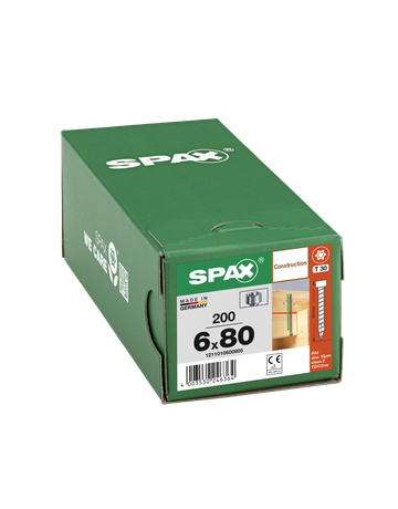 SPAX IN.FORCE Holzbauschraube 6 mm, Zylinderkopf, T-STAR plus, 4CUT, Vollgewinde, WIROX - SPAX - 5