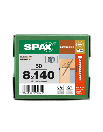 Zylinderk. T-STAR PLUS T40 VG CUT WIROX 8 x 140 mm - SPAX - 7