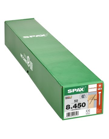 SPAX IN.FORCE Holzbauschraube 8 mm, Zylinderkopf, T-STAR plus, CUT-Spitze, Vollgewinde, WIROX - SPAX - 5