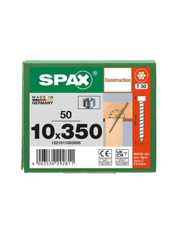 SPAX Zylinderkopf T-STAR plus T40 VG CUT Ø 8x 280 mm - SPAX - 6