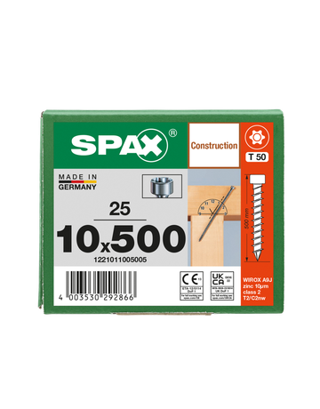 SPAX Zylinderkopf T-STAR plus T40 VG CUT Ø 8x 350 mm - SPAX - 6