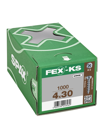Fensterschraube FEX-KS Senkkopf 4,2x30mm,Spezialgw,Kreuzschlitz H2,WIROX - SPAX