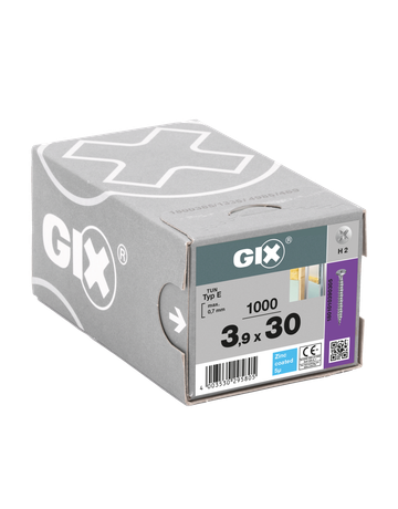 GIX-E Trompetenk. Fräsrippen H2 HILO-Gewinde verz. 3,9 x 30 mm - SPAX - 2