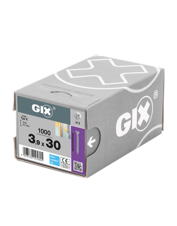 GIX-E Trompetenk. Fräsrippen H2 HILO-Gewinde verz. 3,9 x 30 mm - SPAX - 3