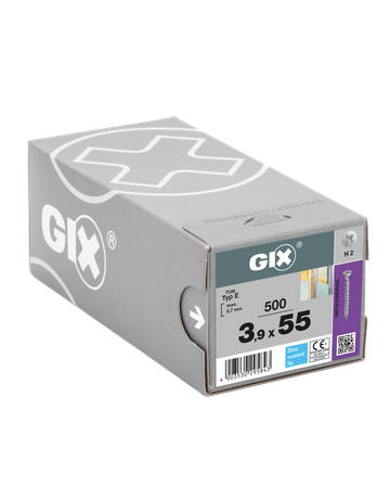 GIX-E Trompetenk. Fräsrippen H2 HILO-Gewinde verz. 3,9 x 55 mm - SPAX - 2