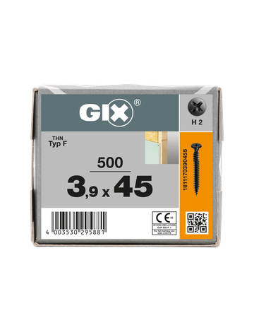 GIX-F Trompetenk. H2 Grobgw. Gegengw. phosph. 3,9 x 45 mm - SPAX - 4
