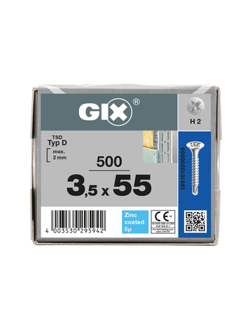 GIX-D Trompetenk. H2 Bohrsp. verz. 3,5 x 55 mm - SPAX - 4