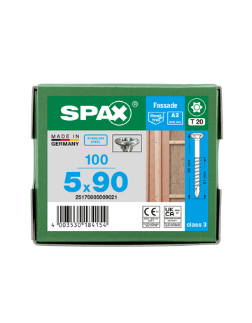 SPAX, Fassadenschraube, Linsensenkkopf, T-STAR plus, CUT, TG, Edelstahl A2 - SPAX - 6