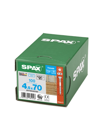 SPAX, Fassadenschraube, Linsensenkkopf, T-STAR plus, 4CUT, Fixiergew., Edelstahl A2 - SPAX - 4