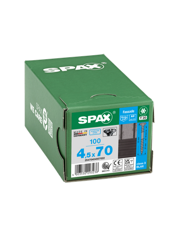 SPAX Fassadenschraube Linsensenkkopf 8mm Ø 4,5 A2 BLAX - SPAX - 2