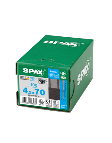 SPAX Fassadenschraube Linsensenkkopf 8mm Ø 4,5 A2 BLAX - SPAX - 3