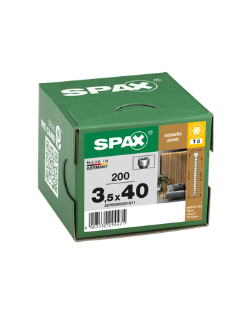 Für Akustikverkl KL. Kopf T-STAR PLUS T8 VGW 4-CUT- Spitze WIROX 3,5 x 40 mm - SPAX - 3