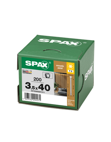 Für Akustikverkl KL. Kopf T-STAR PLUS T8 VGW 4-CUT- Spitze WIROX 3,5 x 40 mm - SPAX - 4