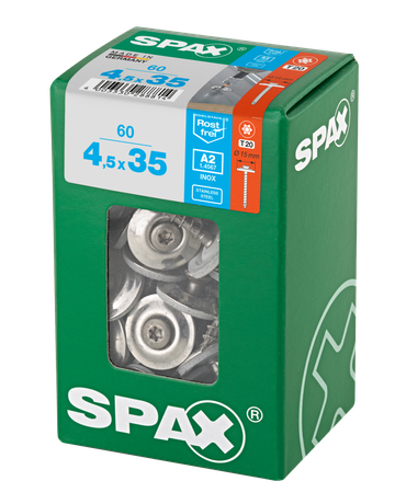 SPAX Spenglerschraube Linsensenkkopf, T-STAR mit 15 mm Dichtschreibe, EdelstahA2 - SPAX - 4