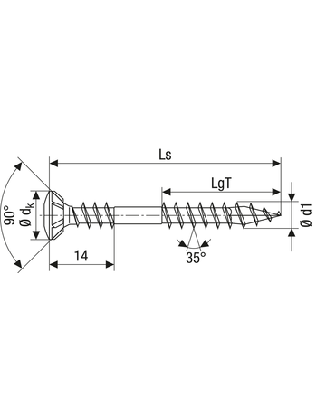 SPAX Fassadenschraube Linsensenkkopf 8mm Ø 4,5 A2 BLAX - SPAX - 5