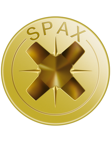 SPAX, Universalschraube, Senkkopf, Kreuzschlitz Z, VG, verzinkt gelb passiviert - SPAX - 5