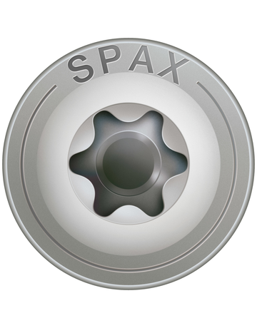 SPAX, Holzbauschraube HI.FORCE  8 mm, Tellerkopf, T-STAR plus, 4CUT, Teillgewinde, Edelstahl A2 - SPAX - 4