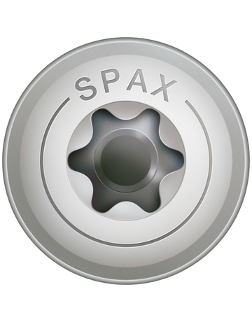 SPAX, Holzbauschraube HI.FORCE  6 mm, Tellerkopf, T-STAR plus, 4CUT, Teilgewinde, Edelstahl A2 - SPAX - 4