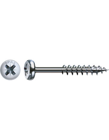 Universalschraube Halbrundkopf 5x90mm,Teilgw,Kreuzschlitz Z2,WIROX - SPAX - 1