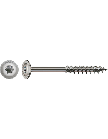 SPAX, Holzbauschraube HI.FORCE  8 mm, Tellerkopf, T-STAR plus, 4CUT, Teillgewinde, Edelstahl A2 - SPAX - 1