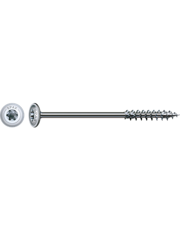 SPAX, Holzbauschraube HI.FORCE  6 mm, Tellerkopf, T-STAR plus, 4CUT, Teilgewinde, WIROX - SPAX - 1