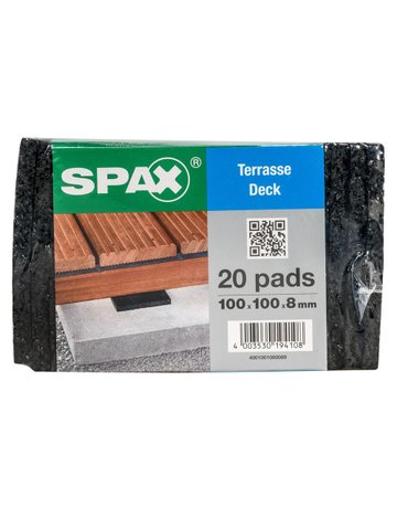 DISTANCE PADS 100X100X8 FOLIE/20 - SPAX - 4