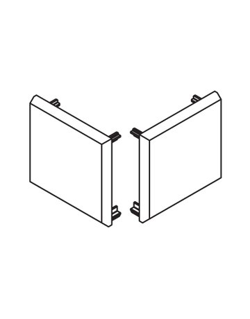 Porta Endkappen-Set Kunststoff anthrazit - Hawa - 1