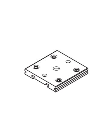 Aufhängelaschen zu 2x Einfachlaufschiene 2500 mm, Set a 6 Stück - 1