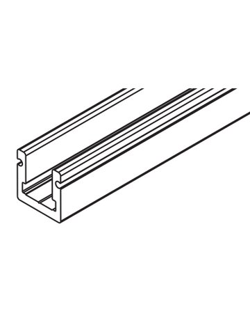 Führungsschiene LM nach Mass farblos eloxiert, gebohrt, 16x16 mm - 1