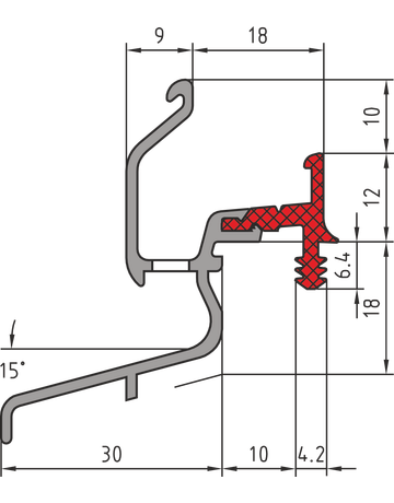 Thermo-Regenschutzschiene LM RAL9016 GTR 22.44 K VE 48 - Bug