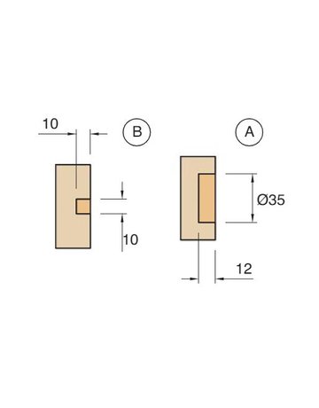 Ausrichtbeschlag Abdeckung Alu Länge/Achsmaß max. 2240 mm - 5