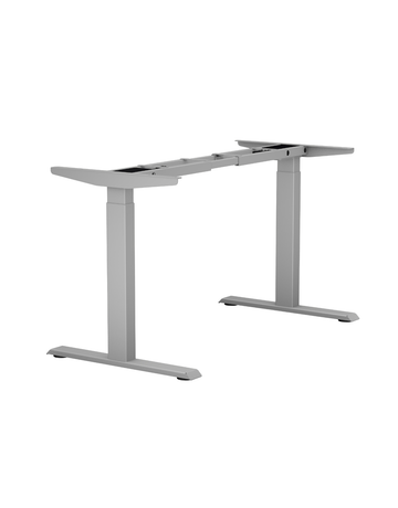 Tischgestell 2D - elekt. verstellbar 700-1200mm, RAL 9006, Weißaluminium - Topform