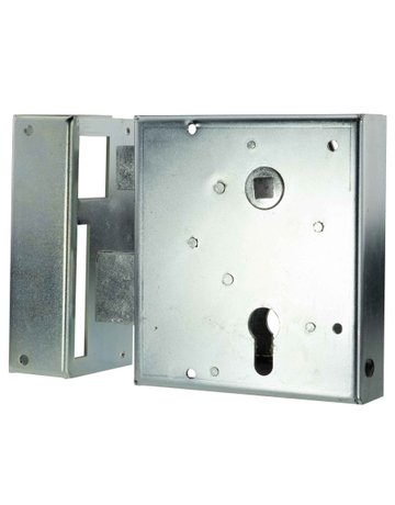 Kastenschloss 100 P PZ 68/10 D75 einwärts, Schloss links montiert verzinkt - Bever