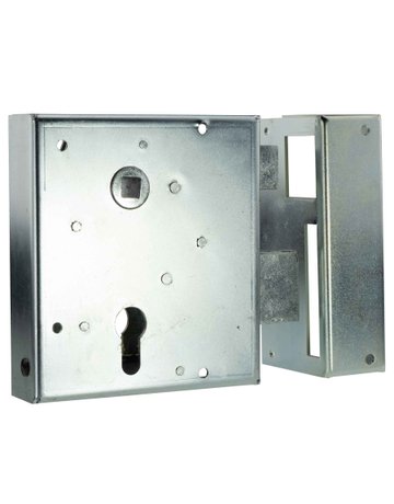 Kastenschloss 100 P PZ 68/10 D75 einwärts, Schloss rechts montiert verzinkt - Bever