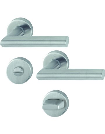 Drücker-Rosettengarnitur Amsterdam WC 8 mm E1400Z/42KV/42KVS ER F69 - HOPPE