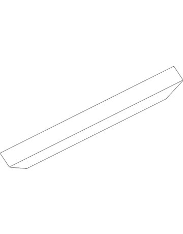 OL-LM-Abdeckprofil,3000mm,OL 90, für Zugstange,RAL9016 lackiert - GEZE